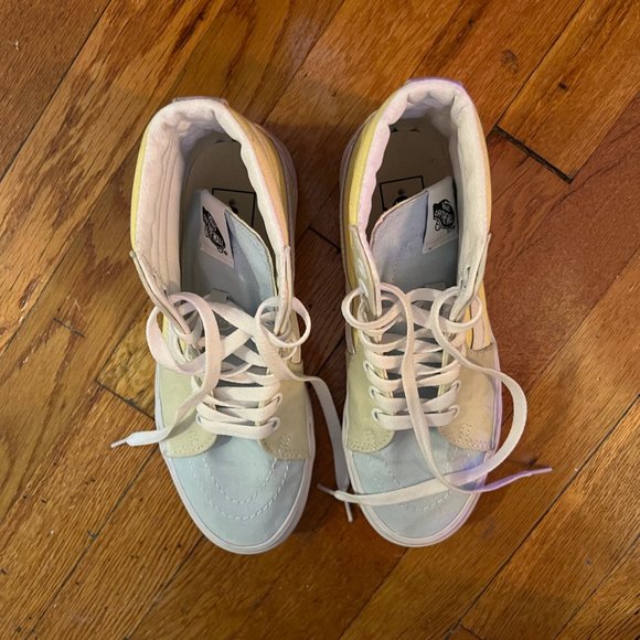 Discontinued Vans SK8-Hi sneakers in pastel color block - Picture 6 of 14